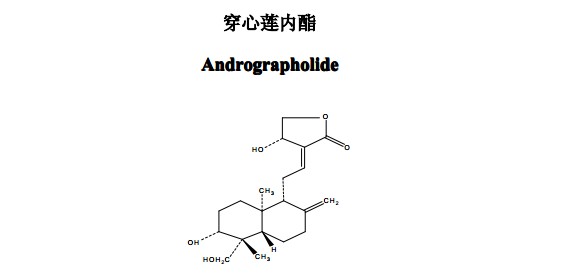 穿心莲内酯中药化学对照品分子结构图