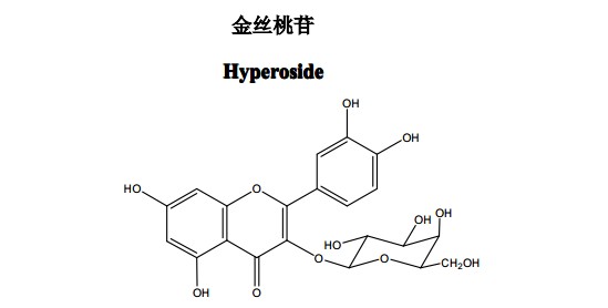 金丝桃苷中药化学对照品分子结构图