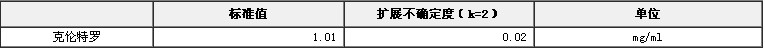 甲醇中克伦特罗溶液标准物质