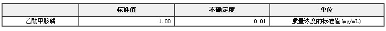甲醇中乙酰甲胺磷溶液标准物质