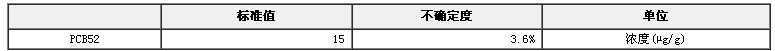 异辛烷/甲苯中PCB52溶液标准物质