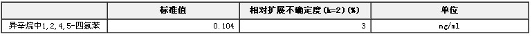 异辛烷中1,2,4,5-四氯苯溶液标准物质