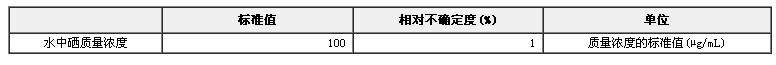 硒单元素溶液标准物质