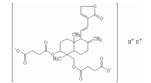 工艺流程 穿心莲内酯-反应处理-结晶-纯品