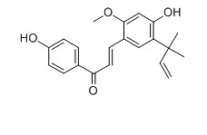 甘草查尔酮A对照品分子结构图