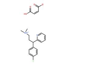 马来酸氯苯那敏分子结构图