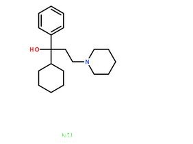 盐酸苯海索CAS号：52-49-3分子结构图
