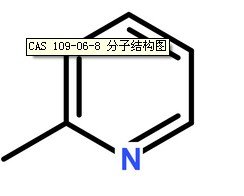 α-甲基吡啶CAS号：109-06-8分子结构图