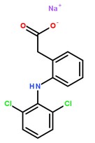 双氯芬酸钠分子结构图