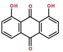 1,8-二羟基蒽醌分子结构图
