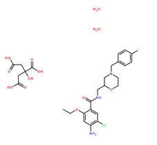 枸橼酸莫沙必利分子结构图