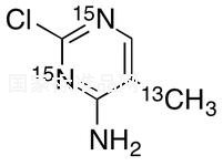 4-氨基-2-氯-5-甲基嘧啶-15N2,13C标准品
