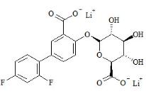 Diflunisal Phenolic Glucuronide Lithium Salt