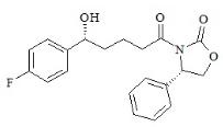 Ezetimibe impurity (3-[5-(4-Fluoro-phenyl)-5-(R)-hydroxy-pentanoyl]-4-(S)-phenyl-oxazolidin-2-one)