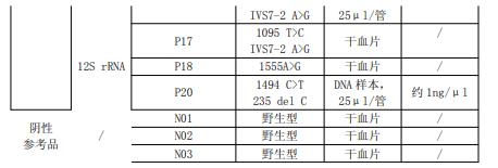 耳聋基因突变检测国家参考品