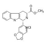 顺式-(1R,3R)-1,2,3,4-四氢-1-(3,4-亚甲二氧基苯基)-9H-吡啶并[3,4-B]吲哚-3-羧酸甲酯盐酸盐对照品