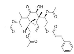 2α,7β,13α-Triacetoxy-5α-cinnamoyloxy-9β-hydroxy-2(3→20)abeotaxa-4(20),11-dien-10-one标准品